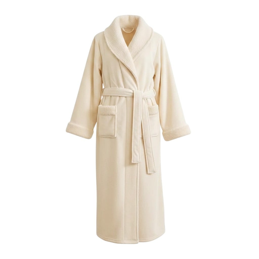 Robe de Chambre Femme Polaire Épais Ceinturé