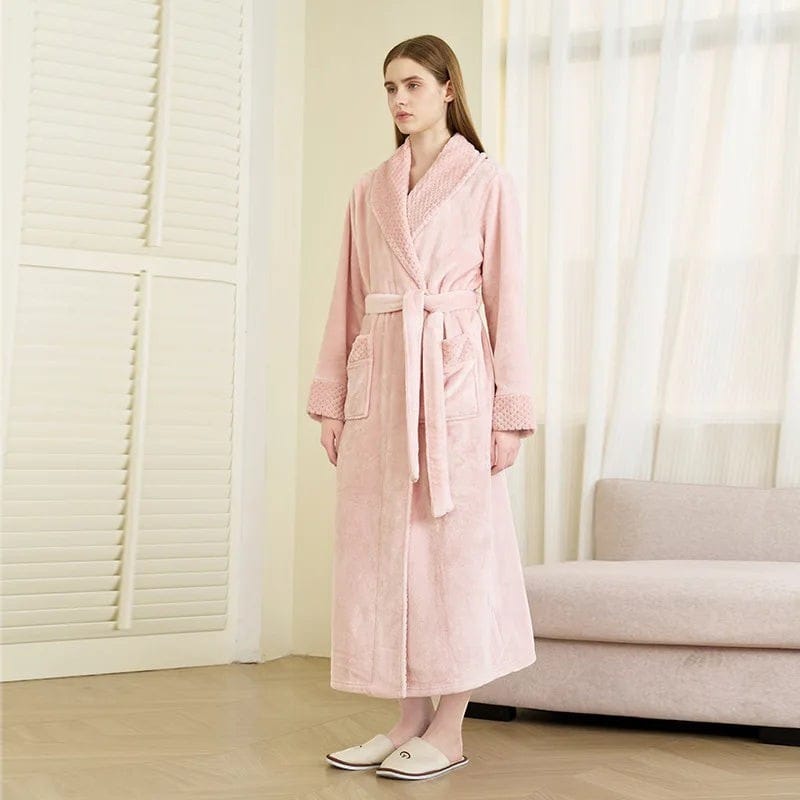 Robe de Chambre Femme Polaire Long Grande Taille