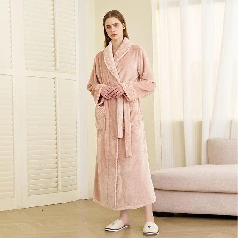 Robe de Chambre Femme Polaire Long Grande Taille
