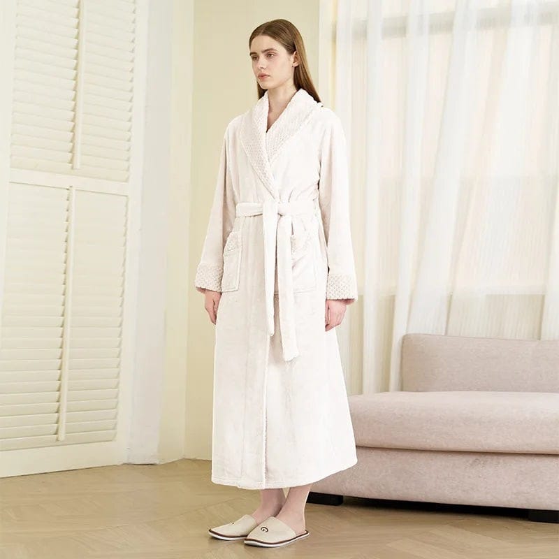 Robe de Chambre Femme Polaire Long Grande Taille