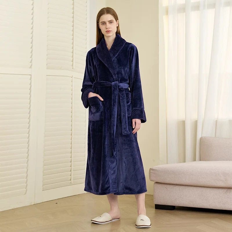 Robe de Chambre Femme Polaire Long Grande Taille