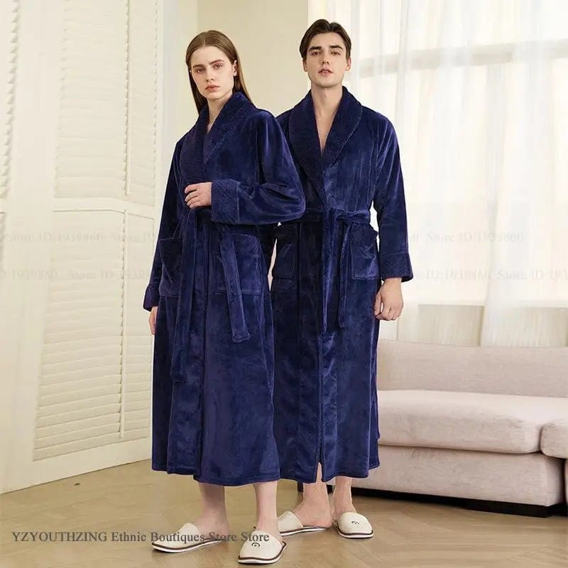Robe de Chambre Femme Polaire Long Grande Taille