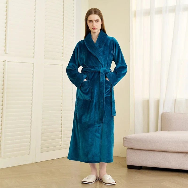 Robe de Chambre Femme Polaire Long Grande Taille