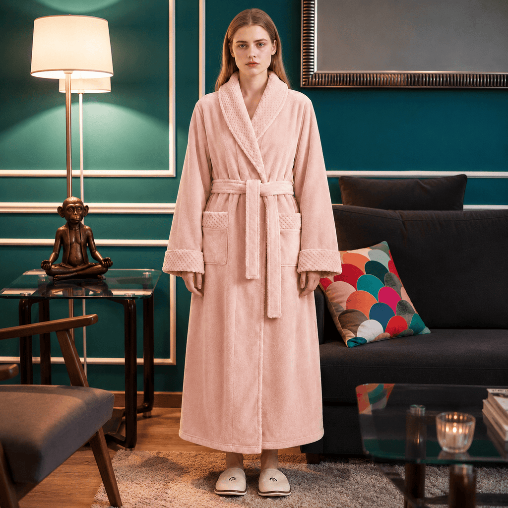 Robe de Chambre Femme Polaire Long Grande Taille