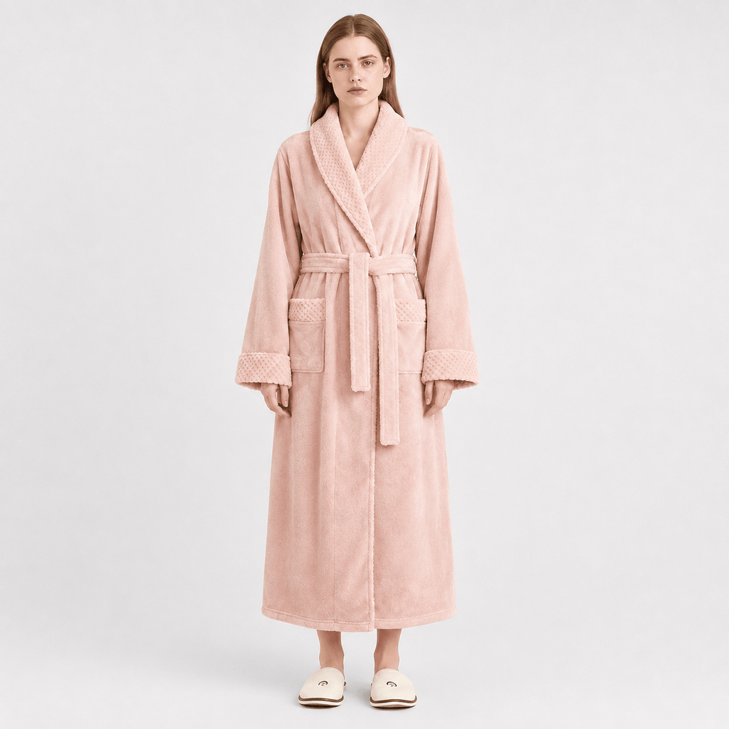 Robe de Chambre Femme Polaire Long Grande Taille