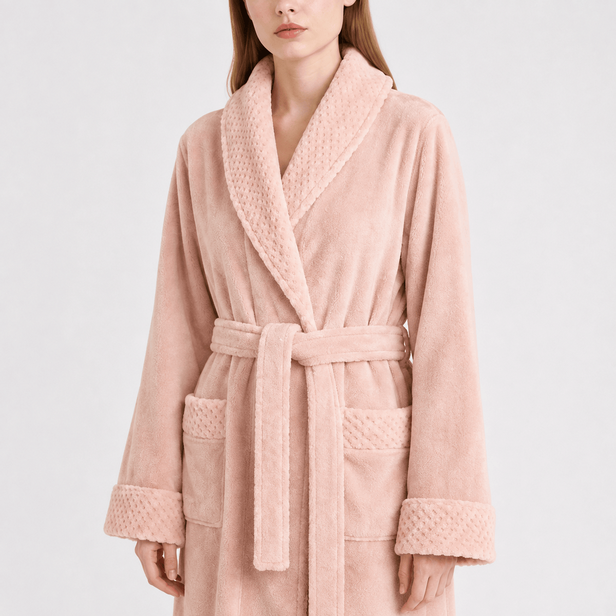 Robe de Chambre Femme Polaire Long Grande Taille