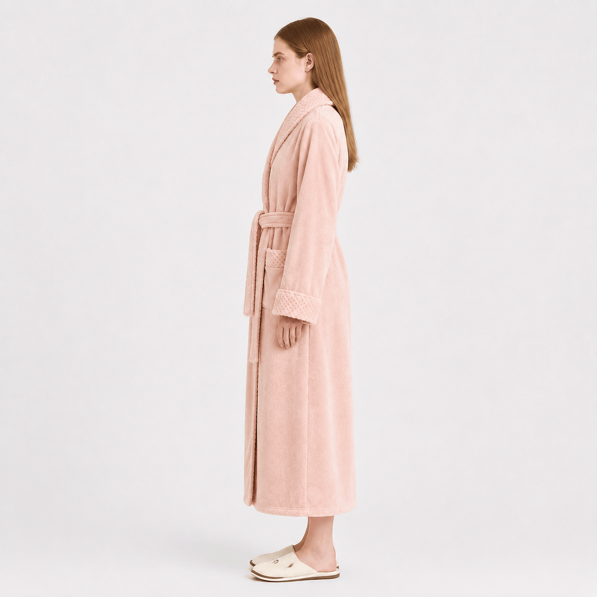 Robe de Chambre Femme Polaire Long Grande Taille