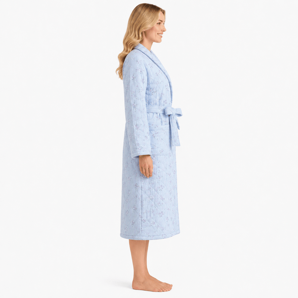 Robe de Chambre Femme Polaire Motif Cute avec Ceinture