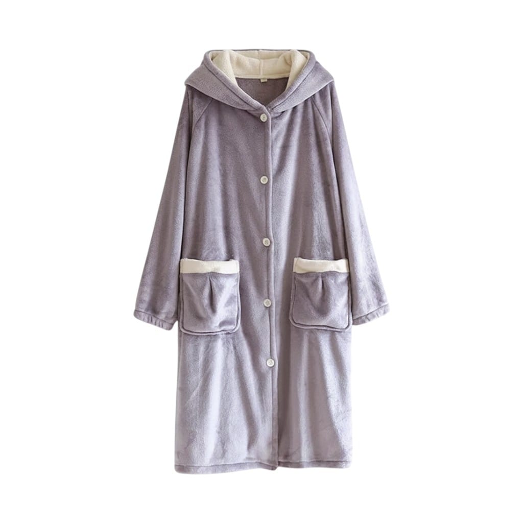 Robe de Chambre Femme Polaire Velours Épais