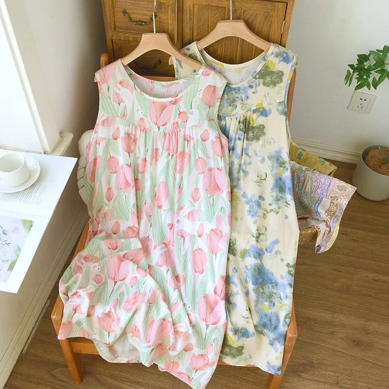 Robe de Chambre Femme Viscose Sans Manches