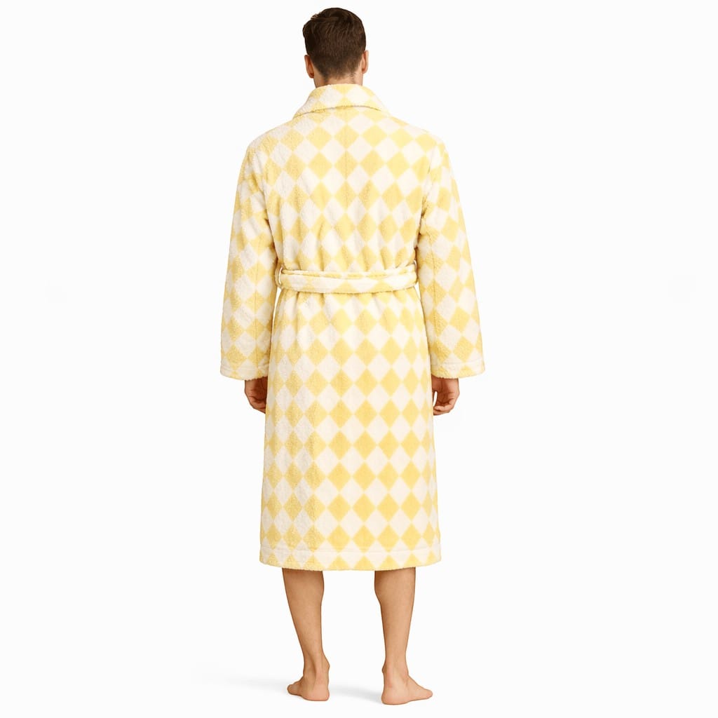 Robe de Chambre Homme Chaude Carreaux