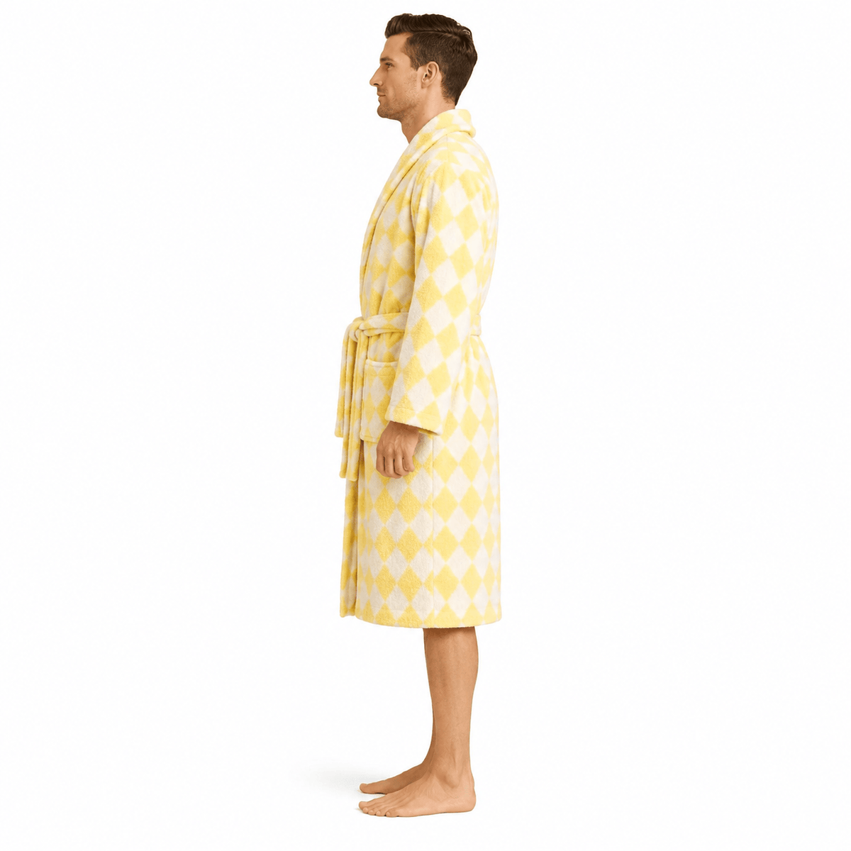 Robe de Chambre Homme Chaude Carreaux