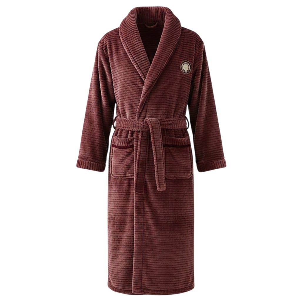 Robe de Chambre Homme Flanelle Épais Rayé