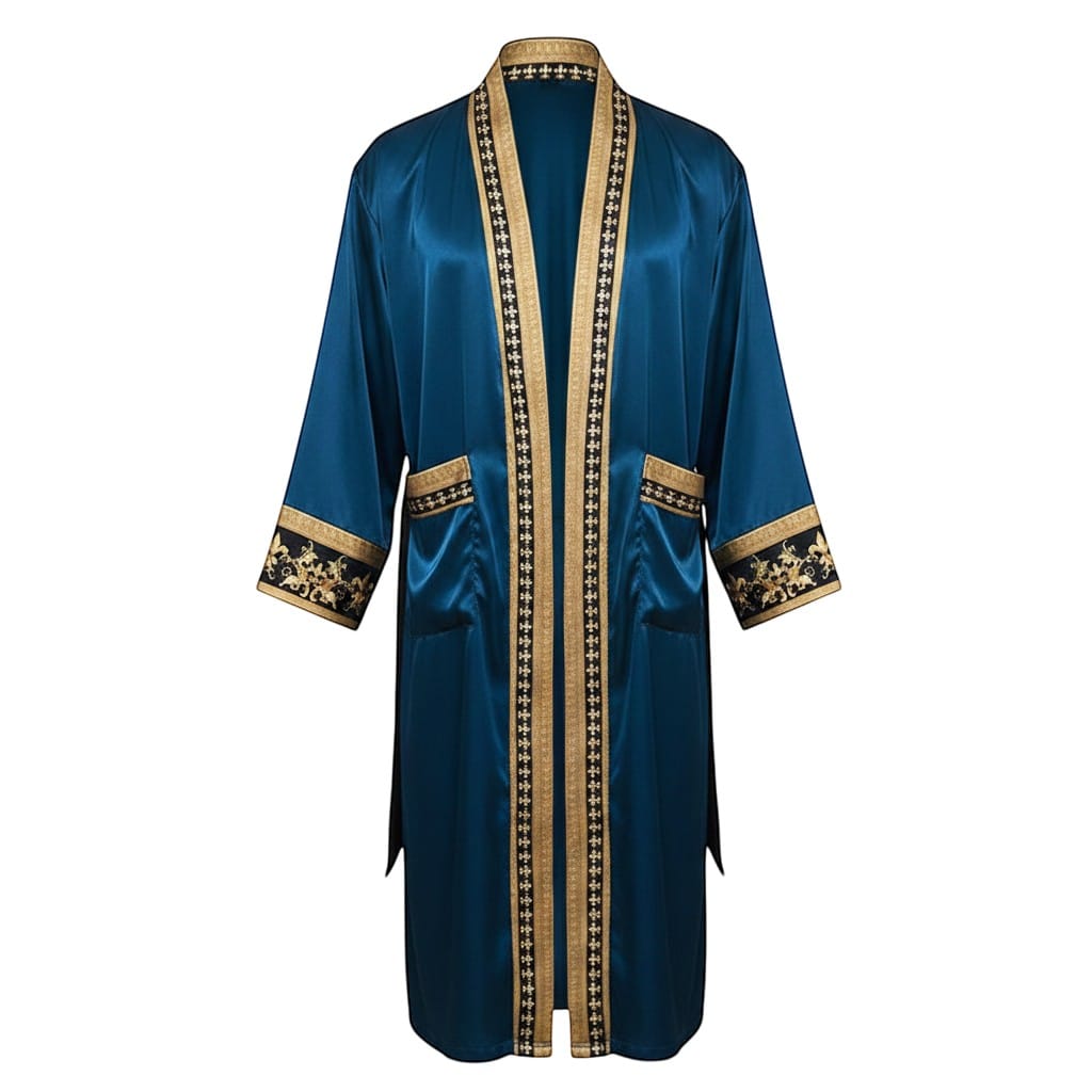 Robe de Chambre Homme Luxe Ensemble 2 Pièces