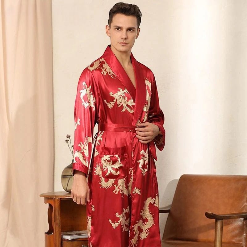 Robe de Chambre Homme Luxe Ensemble Pantalon