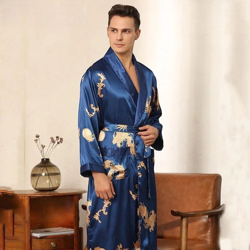 Robe de Chambre Homme Luxe Ensemble Pantalon