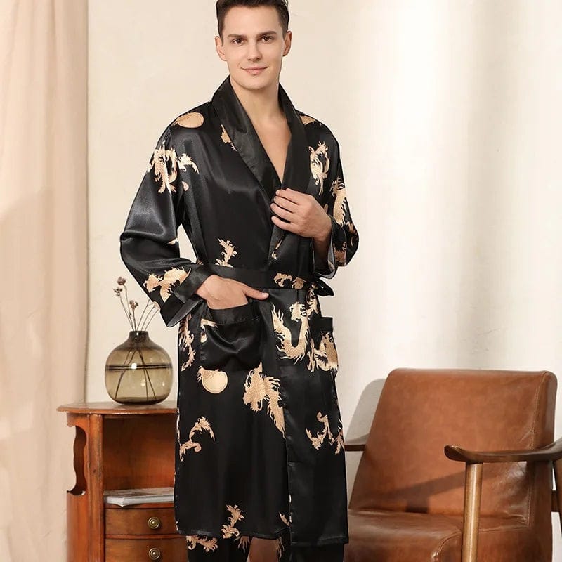 Robe de Chambre Homme Luxe Ensemble Pantalon