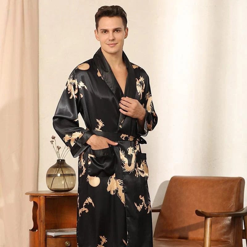 Robe de Chambre Homme Luxe Ensemble Pantalon