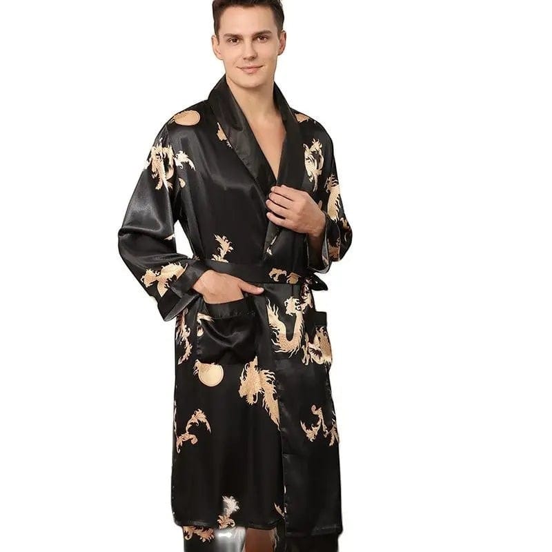 Robe de Chambre Homme Luxe Ensemble Pantalon