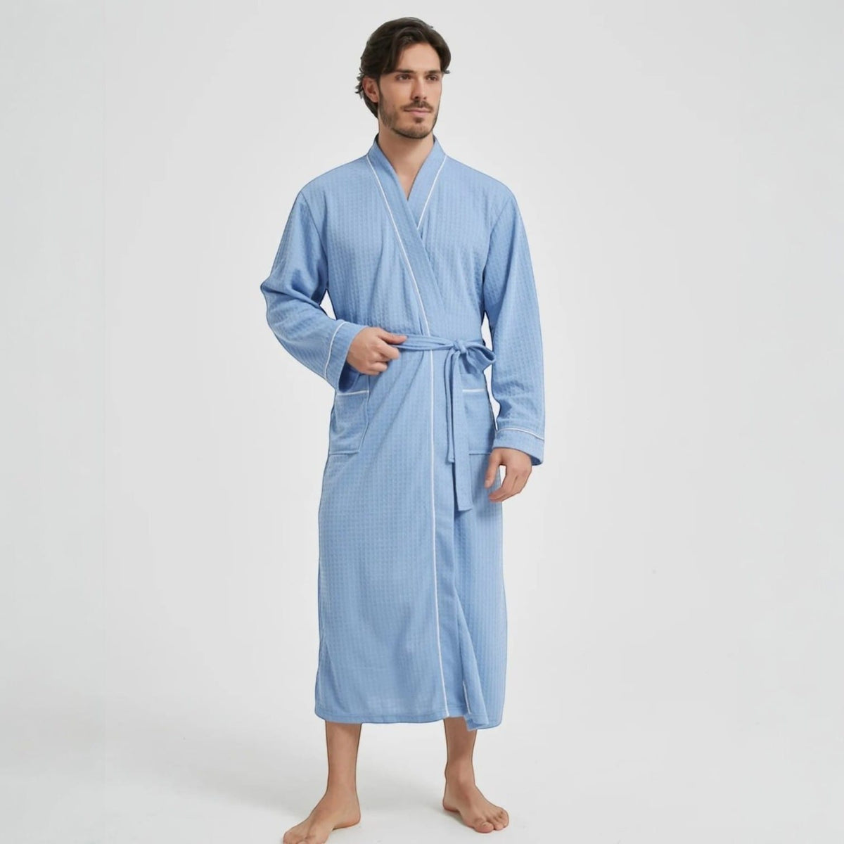 Robe de Chambre Homme Nid d’Abeille