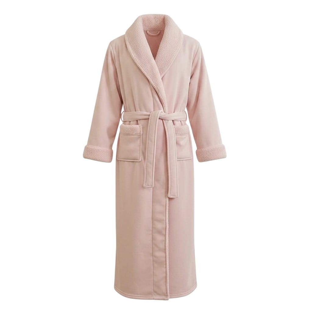 Robe de Chambre Homme Polaire Épais Ceinturé