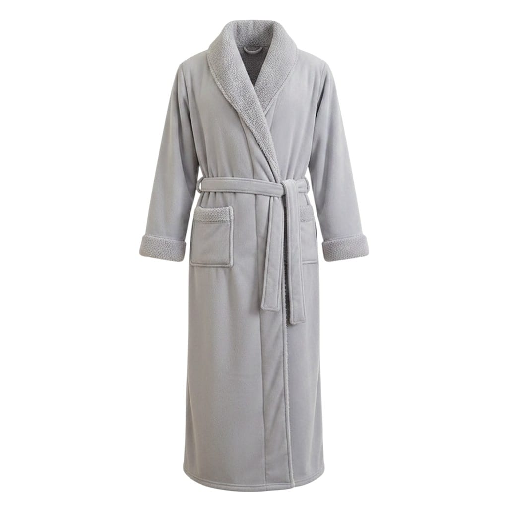 Robe de Chambre Homme Polaire Épais Ceinturé