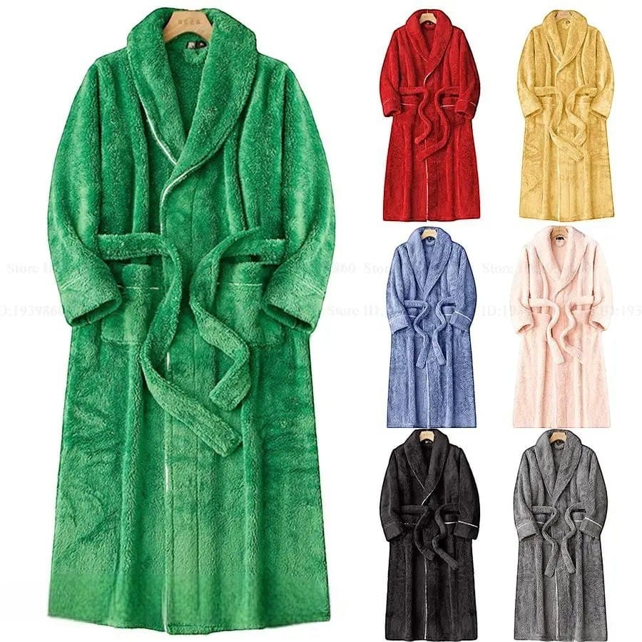 Robe de Chambre Polaire Femme Long Grande Taille