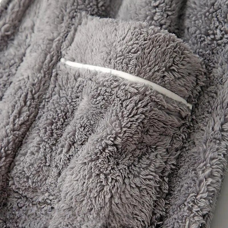 Robe de Chambre Polaire Femme Long Grande Taille
