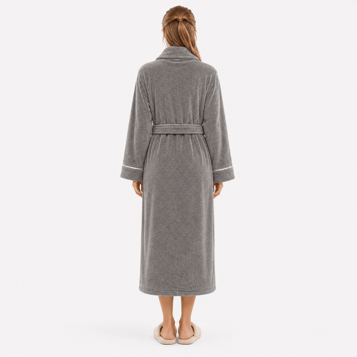 Robe de Chambre Polaire Femme Long Grande Taille