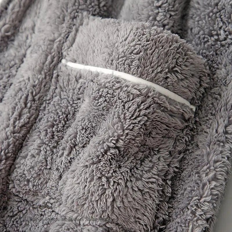 Robe de Chambre Polaire Homme Long Grande Taille