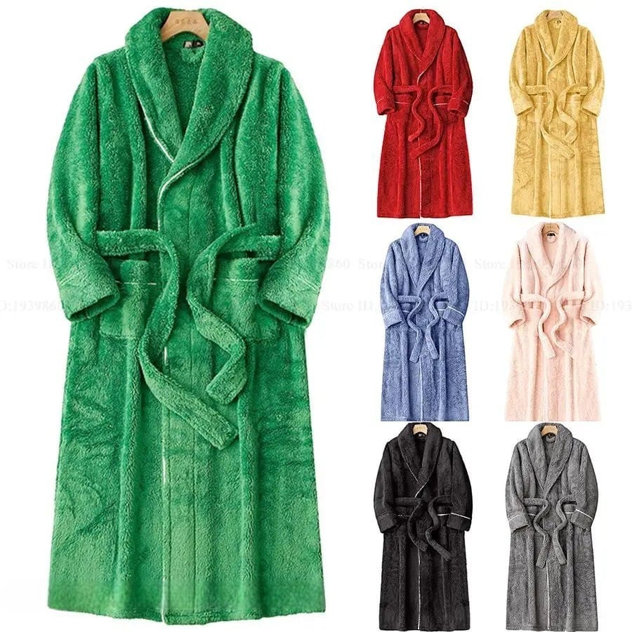 Robe de Chambre Polaire Homme Long Grande Taille