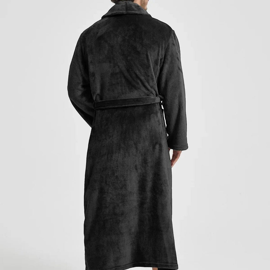 Robe de Chambre Polaire Homme Mi-Long Épais
