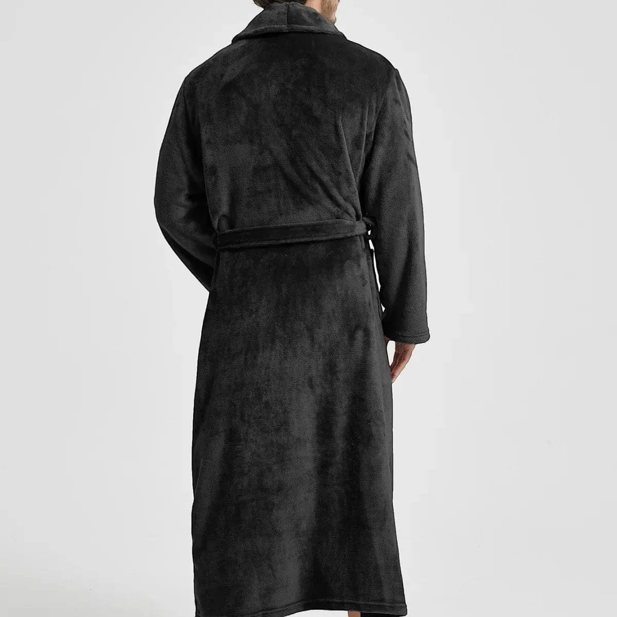 Robe de Chambre Polaire Homme Mi-Long Épais