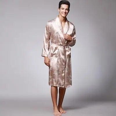 Robe de chambre Satin Homme Dragon