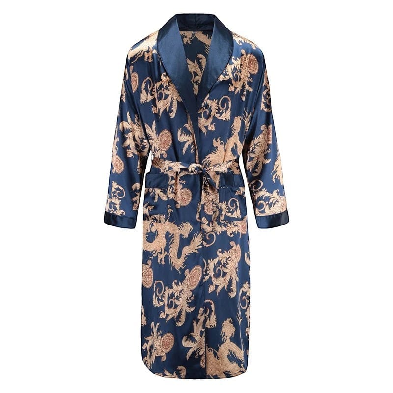 Robe de chambre Satin Homme Dragon