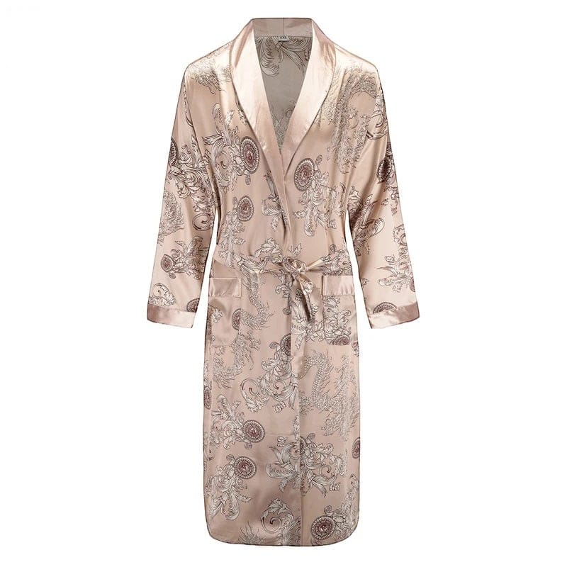 Robe de chambre Satin Homme Dragon