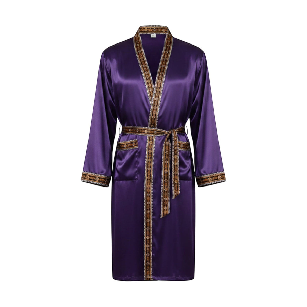 Robe de Chambre Satin Homme Ensemble 2 Pièces Luxe