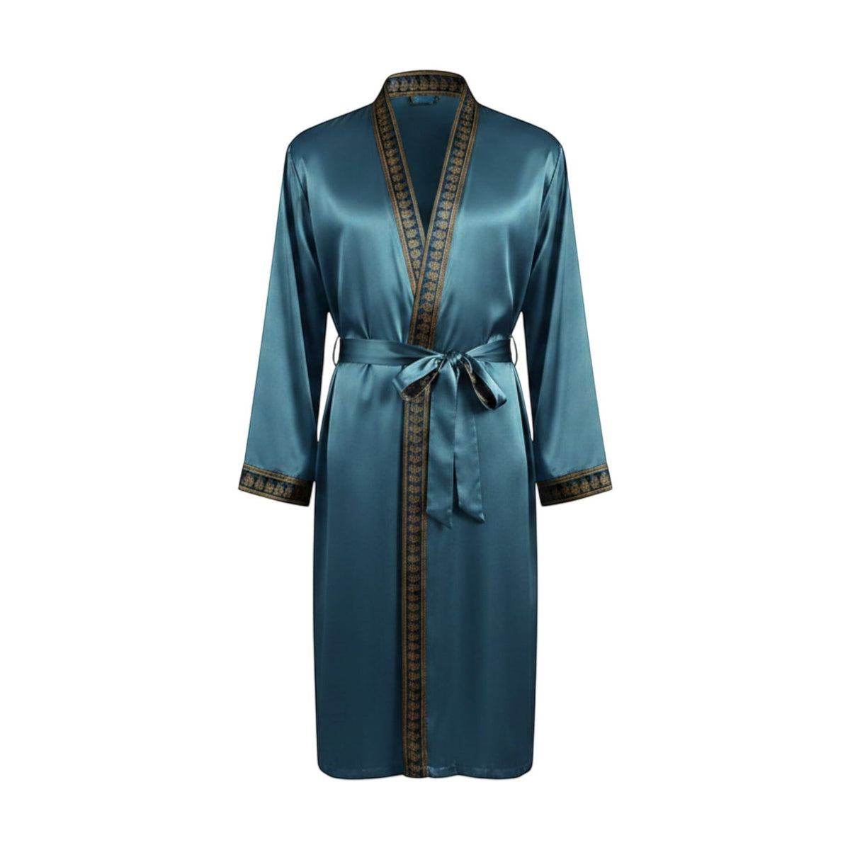Robe de Chambre Satin Homme Ensemble 2 Pièces Luxe