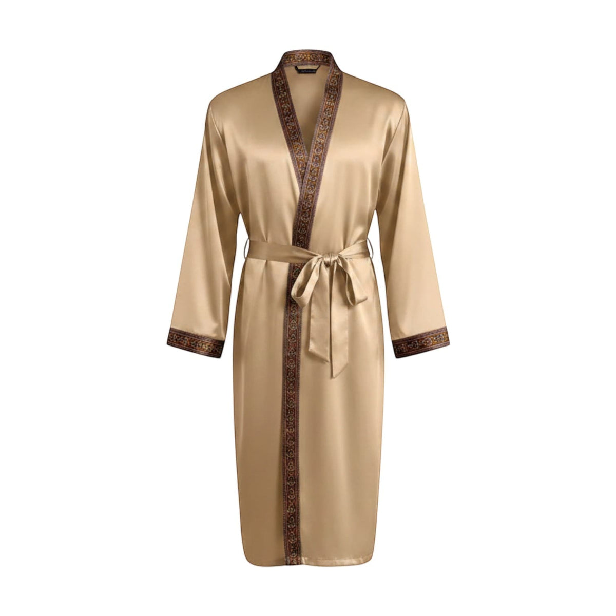 Robe de Chambre Satin Homme Ensemble 2 Pièces Luxe