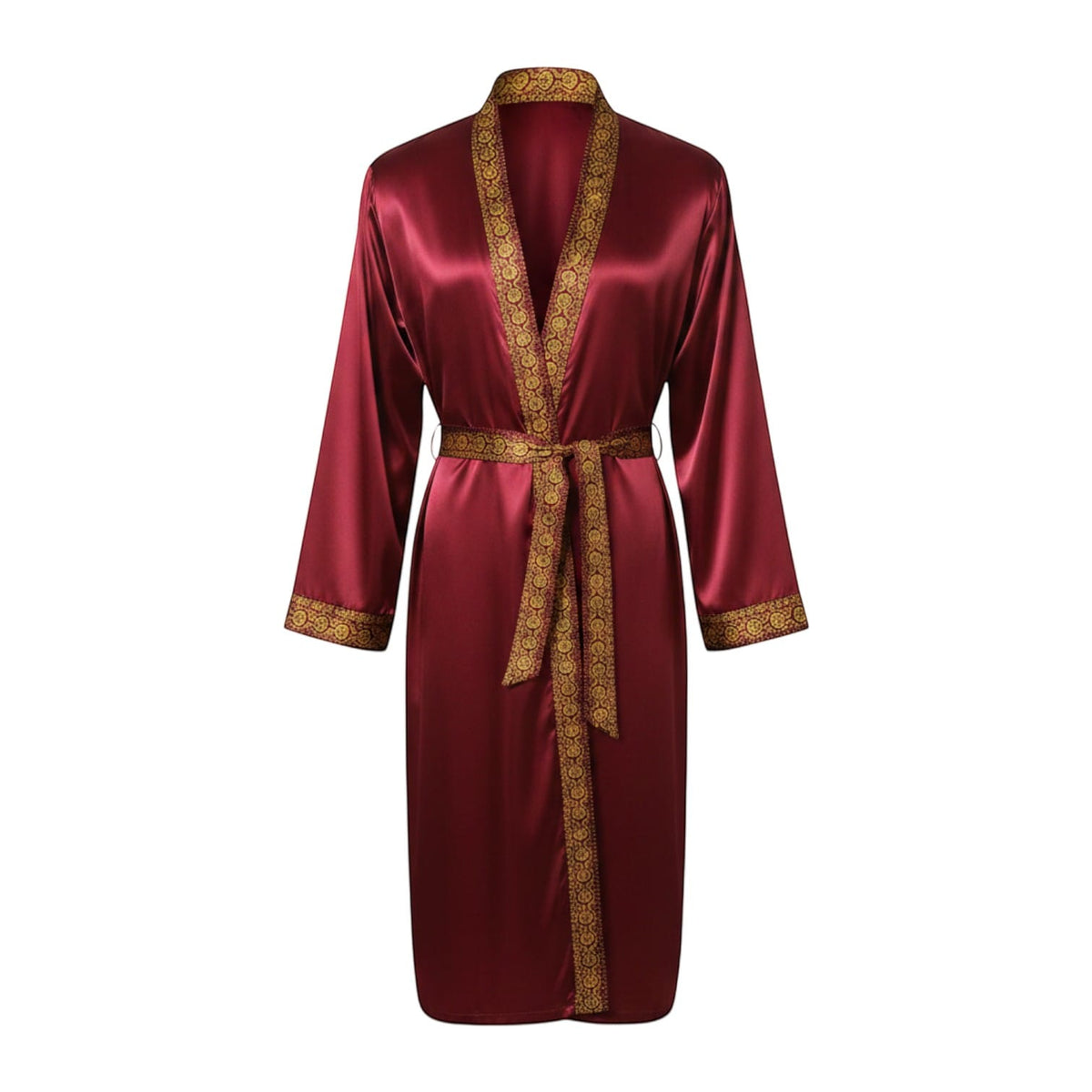 Robe de Chambre Satin Homme Ensemble 2 Pièces Luxe