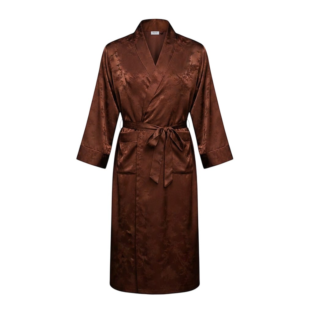 Robe de Chambre Satin Homme Jacquard Tigre