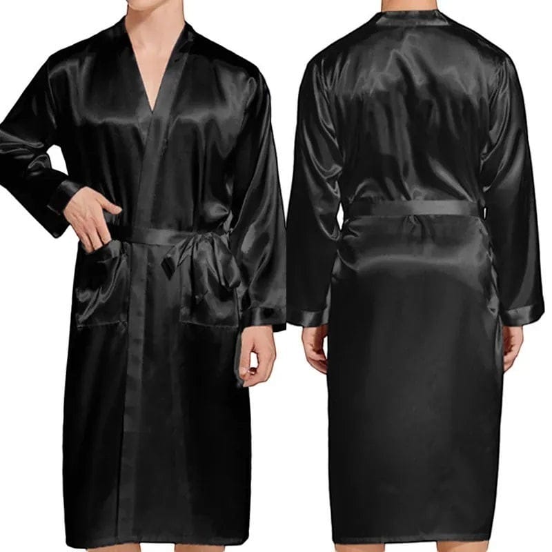 Robe de Chambre Satin Homme Jacquard Tigre